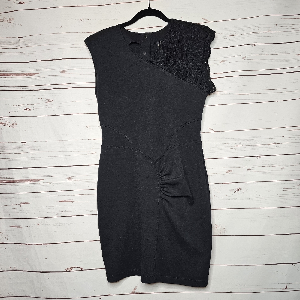 7 For All Mankind Black Sheath Dress